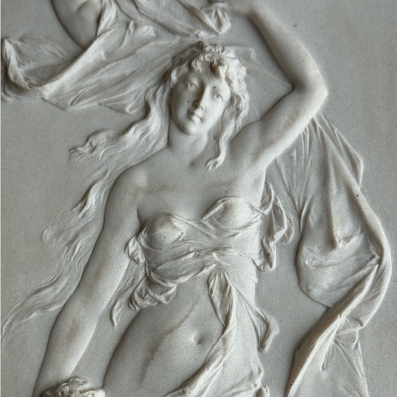 Antique Francois Duquesnoy Paris 1892 neoclassical Nymph and Putti marble plaque - Picture 4 of 10